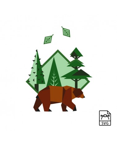 Brown bear - Vector graphics